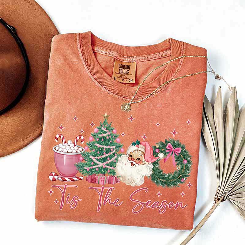 Tis The Season Retro Christmas Girly T-Shirt