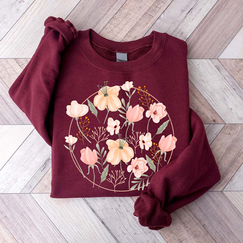 Wildflowers Floral Lover Ladies Sweatshirt