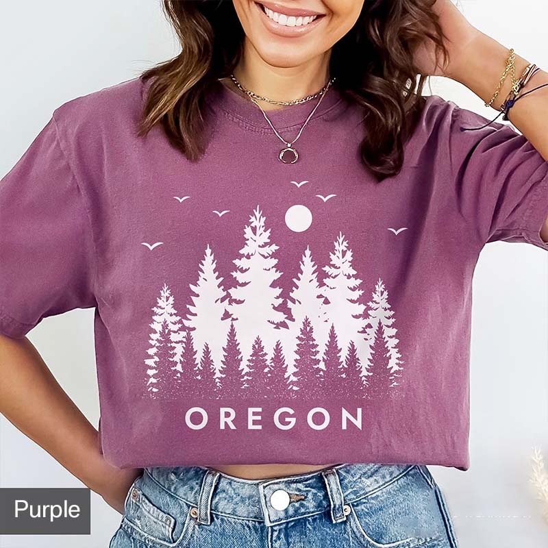 State of Oregon Pine Nature Outdoors T-Shirt