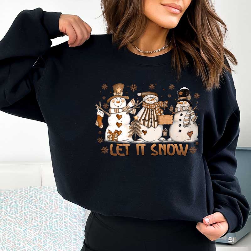 Snowman Christmas Let It Snow Sweatshirt