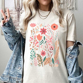 Beautiful Nature Lover Plant Flower Round Neck Comfortable Shirt