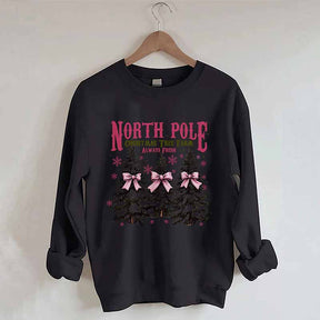 North Pole Pink Christmas Sweatshirt