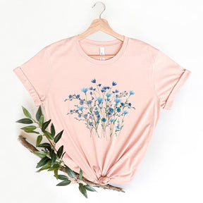 Fairycore Women's Blue Wildflowers T-Shirt