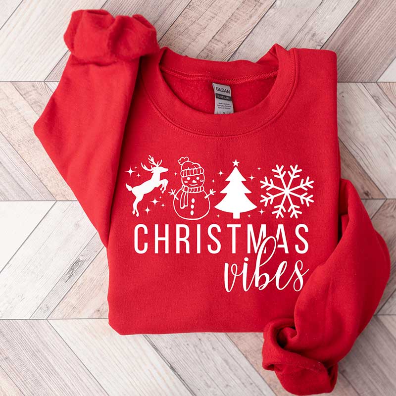 Womens Christmas Vibes Sweatshirt