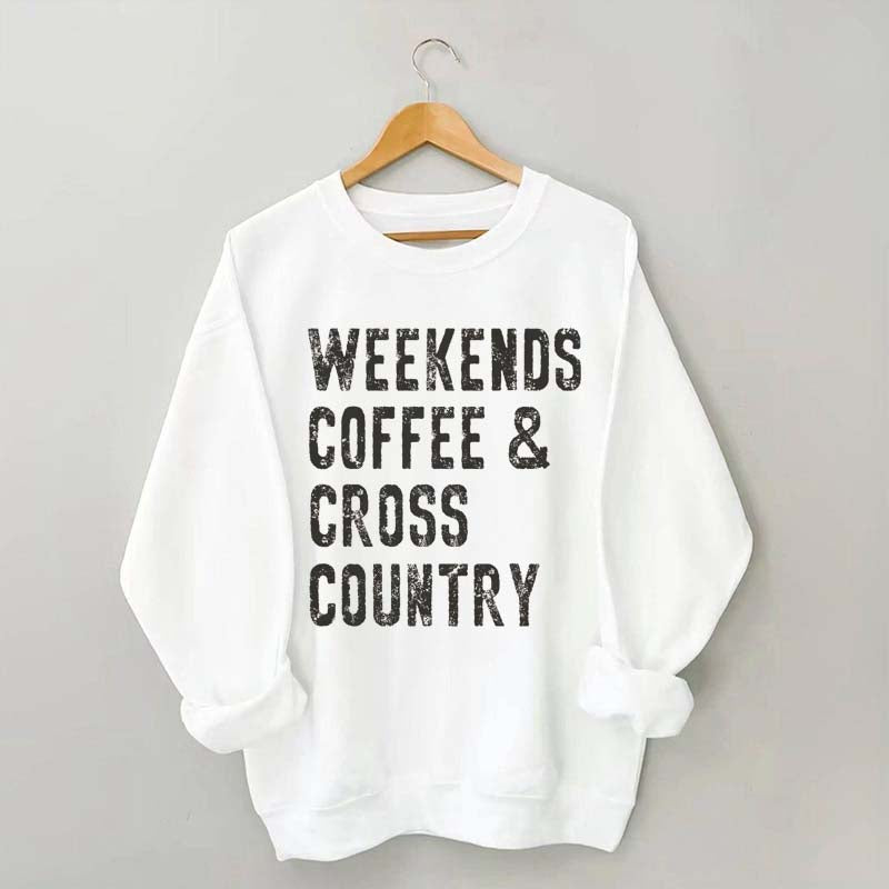 Weekends Coffee And Cross Country Runner Sweatshirt