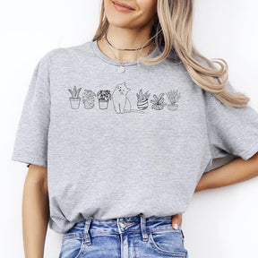 Cats and Plants Lover Gift T-Shirt