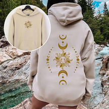 Celestial Sun and Moon Phases Hoodie