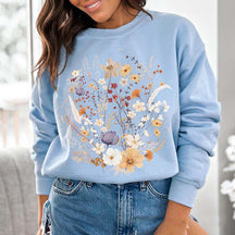 Gardening Botanical Pressed Flower Sweatshirt