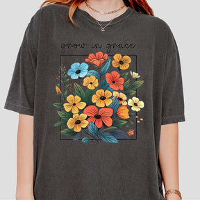 Grow in Grace Trendy flowers T-Shirt