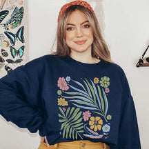 Wildflower Minimalist Boho Leaves Sweatshirt