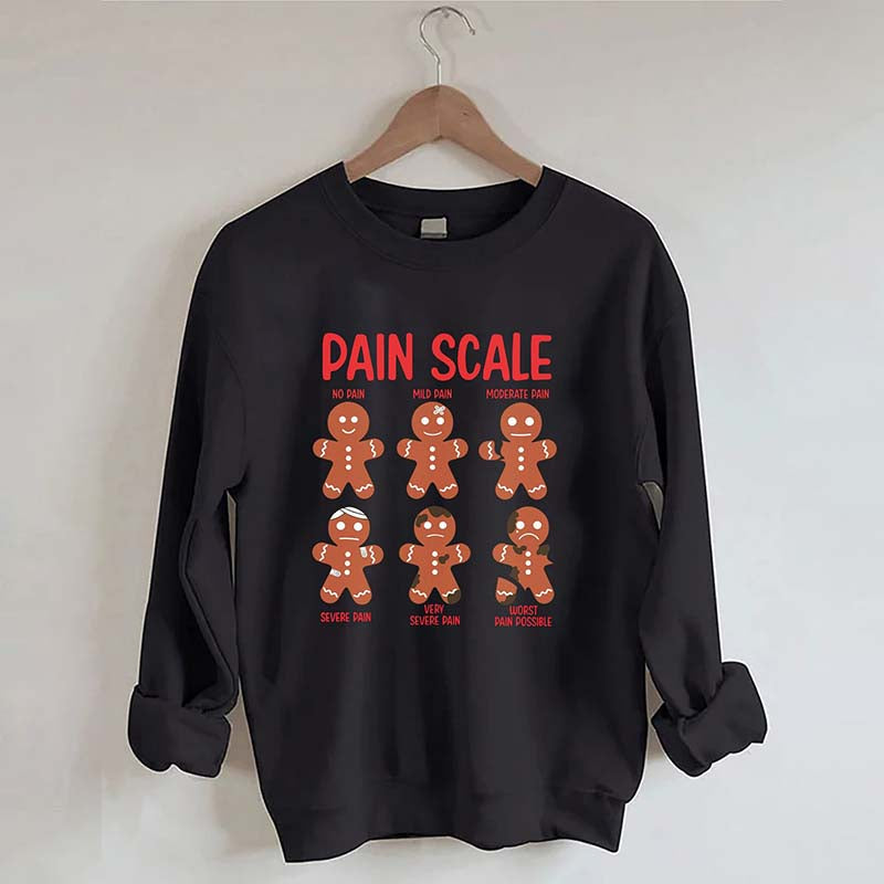 Pain Scale Gingerbread Sweatshirt