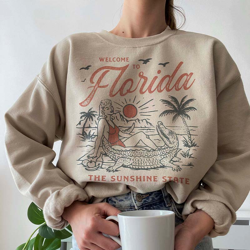 Retro Florida Alligator Sweatshirt