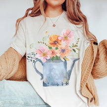 Flowers In A Watering Can Vintage T-Shirt