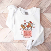 Retro Gingerbread Christmas Coffee Sweatshirt