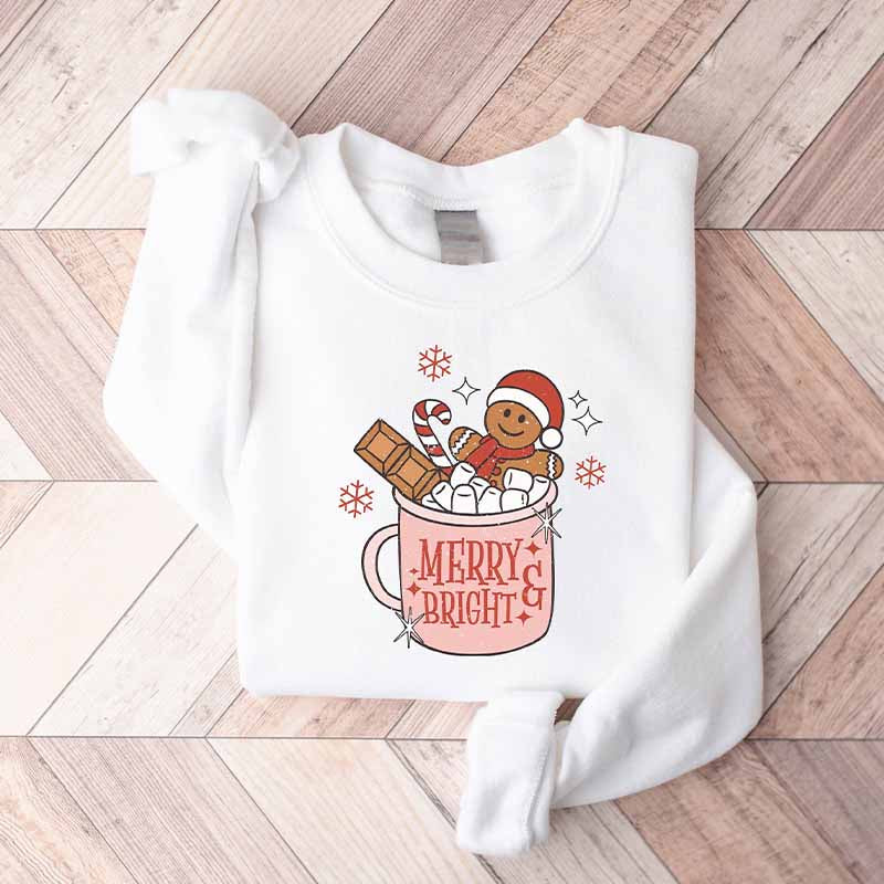 Retro Gingerbread Christmas Coffee Sweatshirt