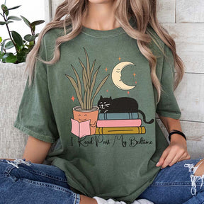 Cat Book Moon Lover T-Shirt