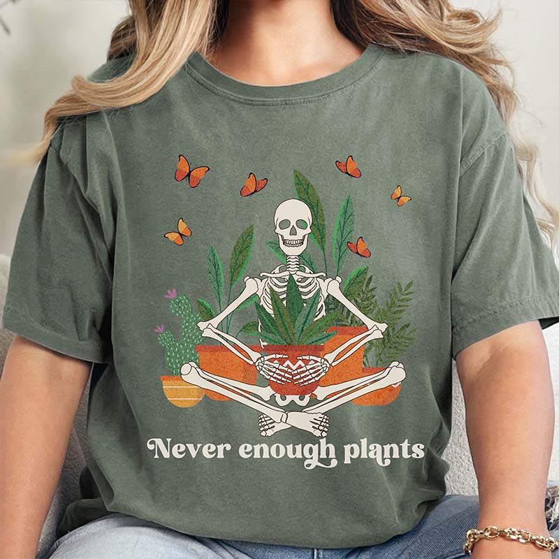 Funny Skeleton Plant Indoor Houseplants T-Shirt