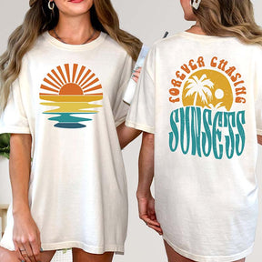 Forever Chasing Sunsets Beach Vacation T-Shirt