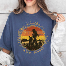 Wildflowers and Wild Horses Lover T-Shirt