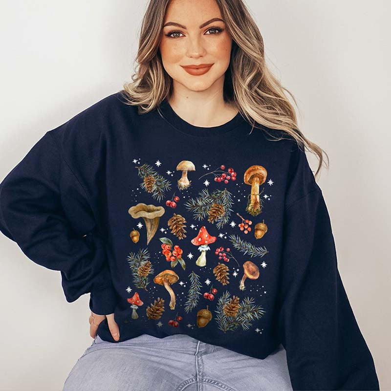 Vintage Dark Winter Forest Sweatshirt