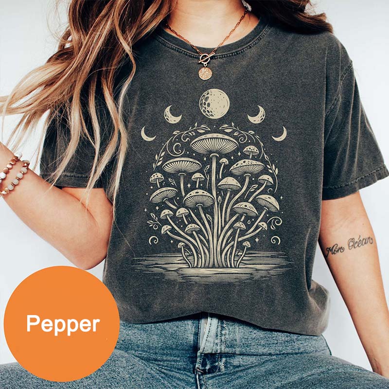 Magic Mushroom Spiritual Moon T-Shirt