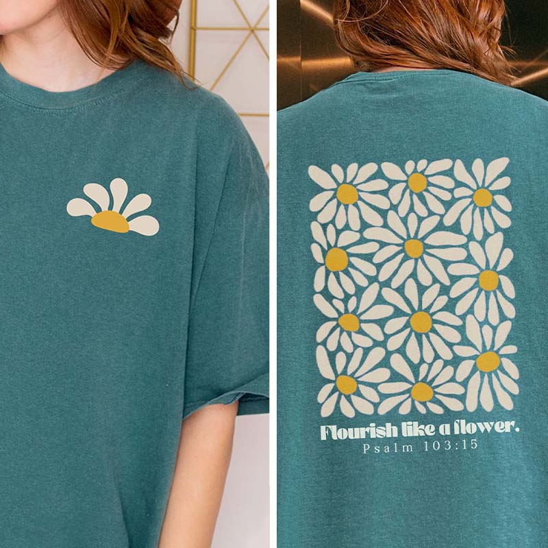 Flower Religious Flourish T-Shirt