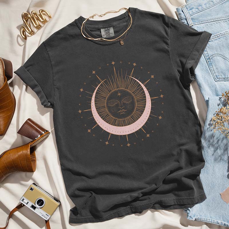 Pink Moon Astrology Meditation T-Shirt