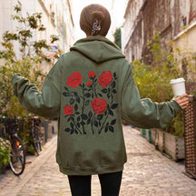 Rose Floral Hoodie