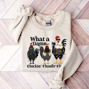 Funny Christmas Chicken Sweatshirt