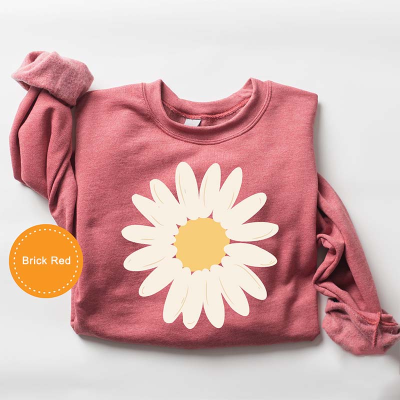 Cute Boho Daisy Floral Sweatshirt