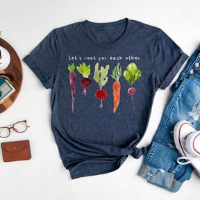 Lets Roots For Each Other Vegetable T-shirt