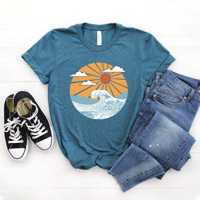 Retro Graphic Ocean Sunshine T-Shirt