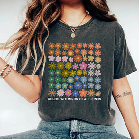 Celebrate Minds of All Kinds Flower T-Shirt