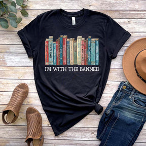 I'm With The Banned Reading Book T-Shirt