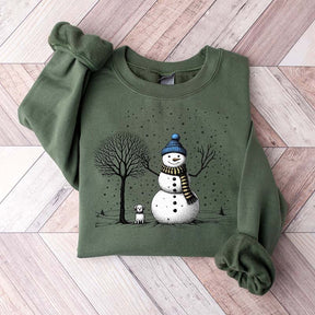 Christmas Snowman Winter Dog Sweatshirt