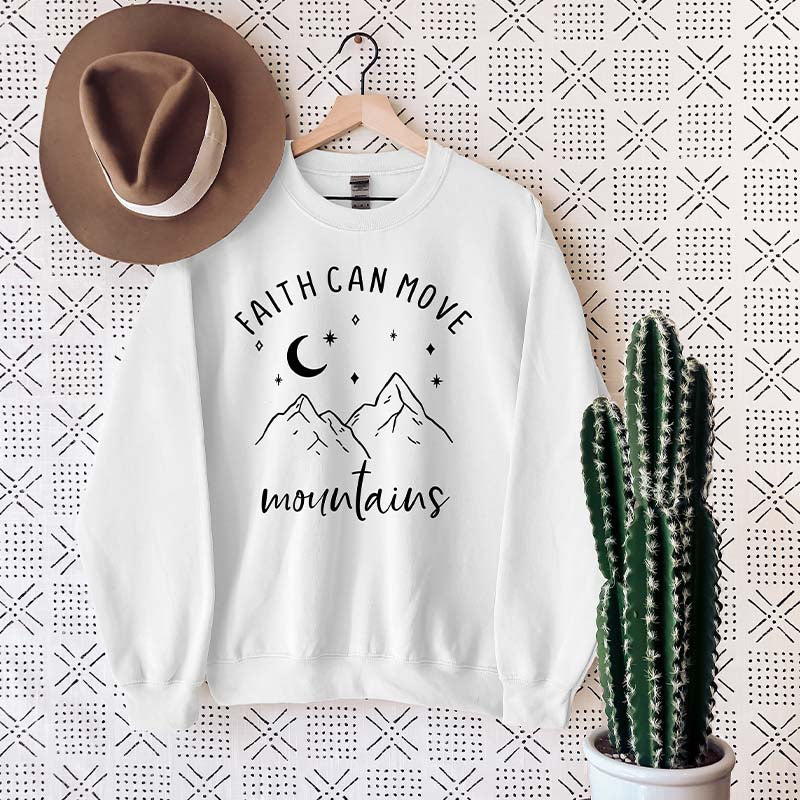 Faith Mountains Religious Sweatshirt