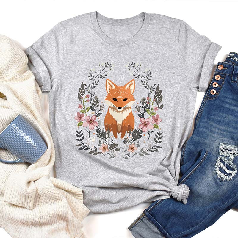 Cozy Cute Fox Wildlife Animal T-Shirt