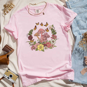 Mushroom Hippie Aesthetic Wildflower T-Shirt