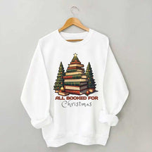 All Booked for Christmas Tree Sweatshirt