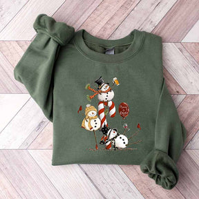 Tipsy Snowman  Winter Holiday Season Sweatshirt