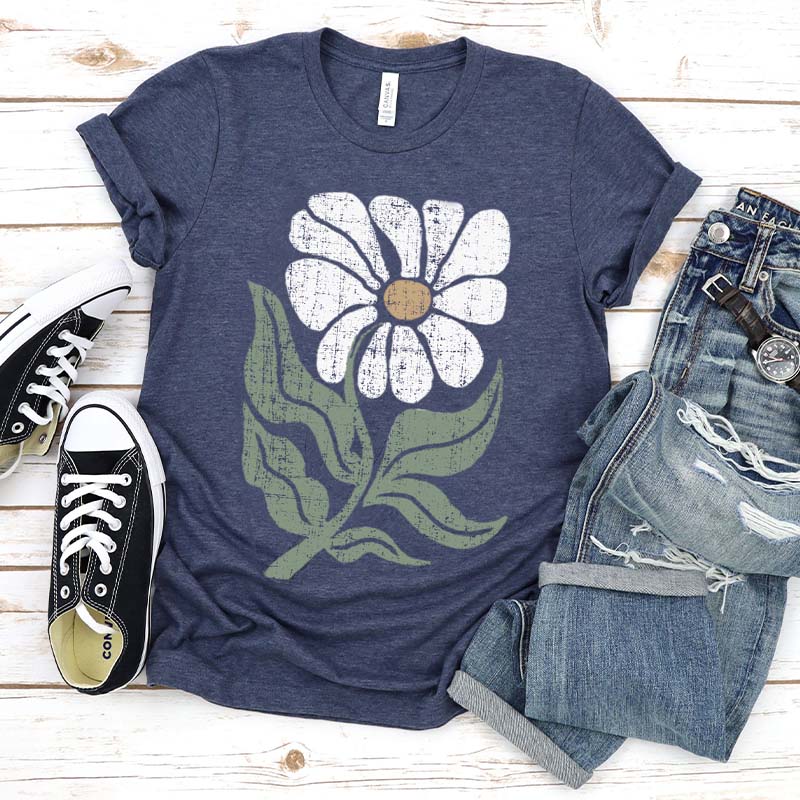 Boho Daisy Botanical Plant T-Shirt