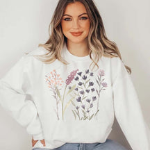 Garden Nature Lover Watercolor Flowers Sweatshirt