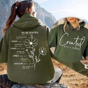 Created With A Purpose You Are Beautiful Hoodie