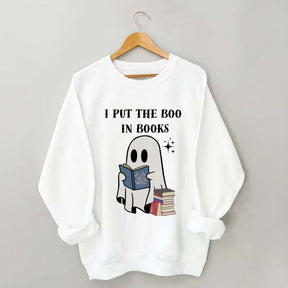 I Put The Boo In Books Sweatshirt