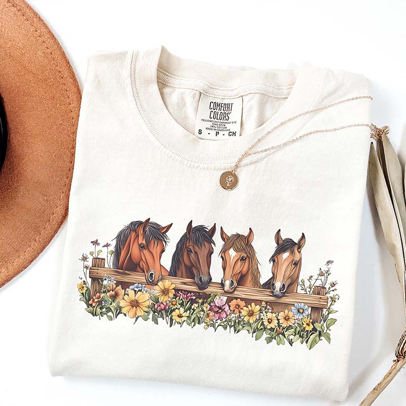 Western Horse Ranch Girl T-Shirt