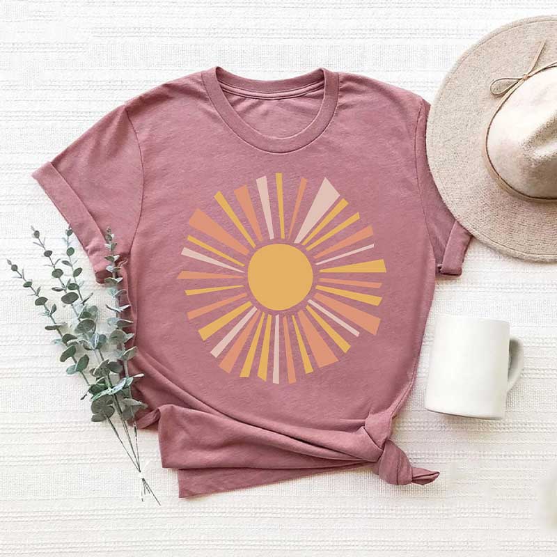 Sunshine Pattern Summer Vacay T-Shirt