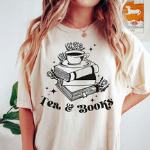 Tea and Books Reading Booktrovert T-Shirt