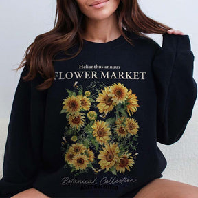 Vintage Sunflower Helianthus annuus Sweatshirt