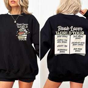 Book Lover World Tour Funny Bookish Sweatshirt