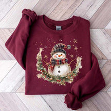 Christmas Snowman Plant Sweatshirt